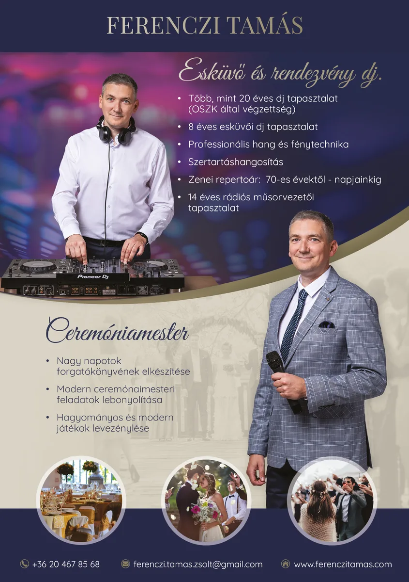 Ferenczi Tamás Ceremóniamester, Rendezvény és esküvő dj - 0