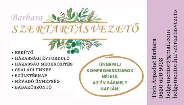 Tóth Árpádné Barbara - Szertartásvezető - 4