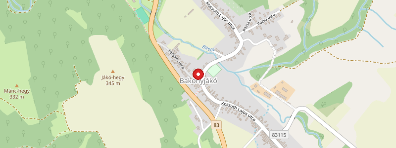 Bakonyjákó térképe