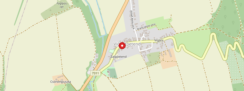 Vigántpetend térképe
