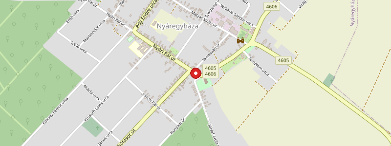 Nyáregyháza térképe