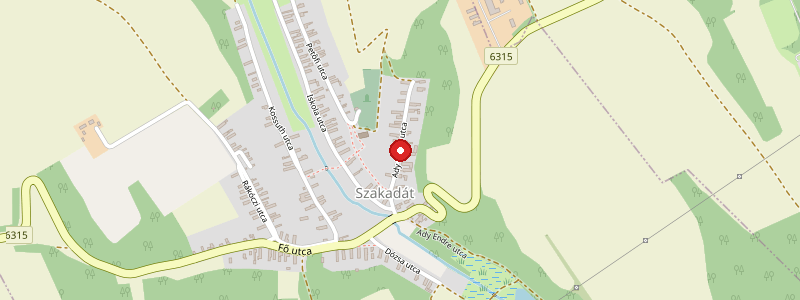 Szakadát térképe