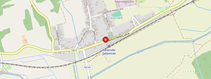 Zalacséb térképe