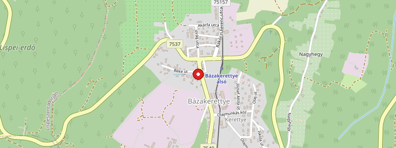 Bázakerettye térképe