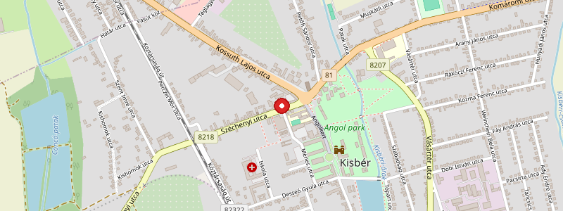 Kisbér térképe