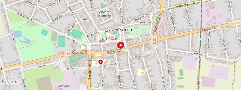 Csorna térképe