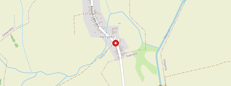 Hetyefő térképe