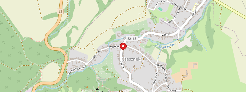 Csesznek térképe
