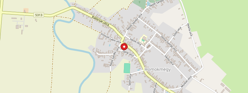 Homokmégy térképe
