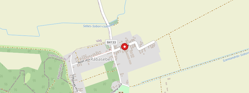 Rábasebes térképe
